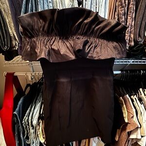 Black Off-Shoulder Ruffled Sheath Mini Dress